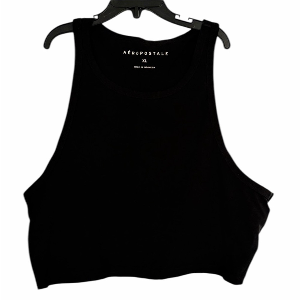 Aeropostale Women's Black Crop Top 
Size XL - NWOT - PTP 17.5” Length 16”